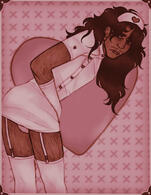 Colored full body + partial/simplified background